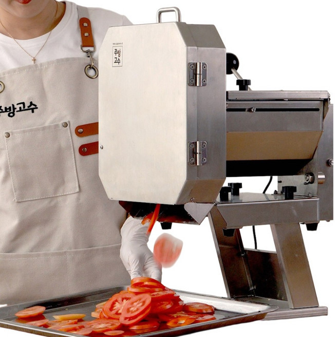 주방고수 야채 슬라이서 프리미엄 양배추 절단기 무 양파 고기 당근 레몬 토마토 업소용 정밀두께조절, 신형 + 슬라이스 칼날