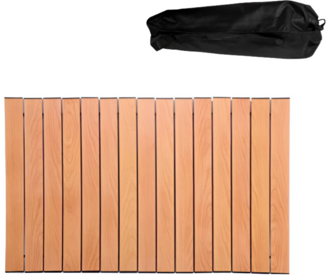 캠핑 웨건 카트 상판 접이식 야외 롤 테이블 (웨건 미포함), 1개, 우드