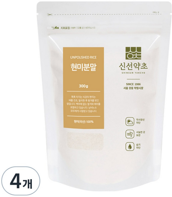 신선약초 현미분말, 300g, 4개