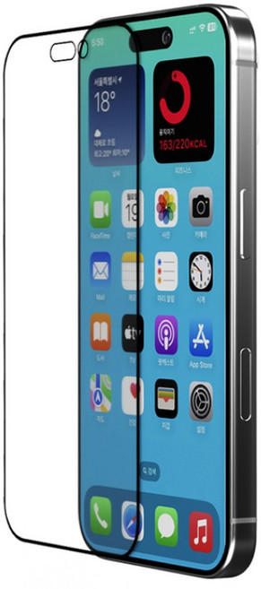 caseplz 슥샥쇽 안깨지는 지문방지 매트 코팅 휴대폰 액정 보호 강화 필름, 1세트