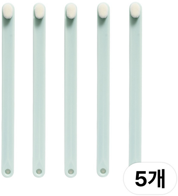디오뎃 반려동물 강아지 고양이 초소형 초미세모 칫솔, 5개, 민트
