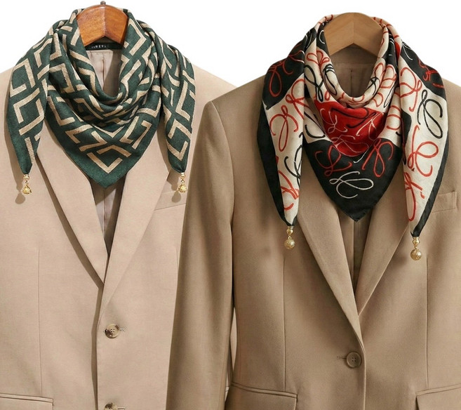 디아픽 스카프 세트 자석 버클 머플러