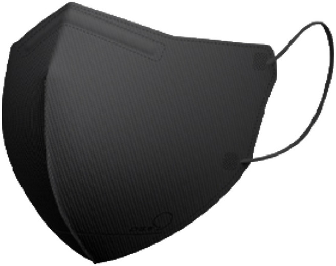 맘편히 새부리형 마스크 중형 KF94, 25개입, 1개, 블랙