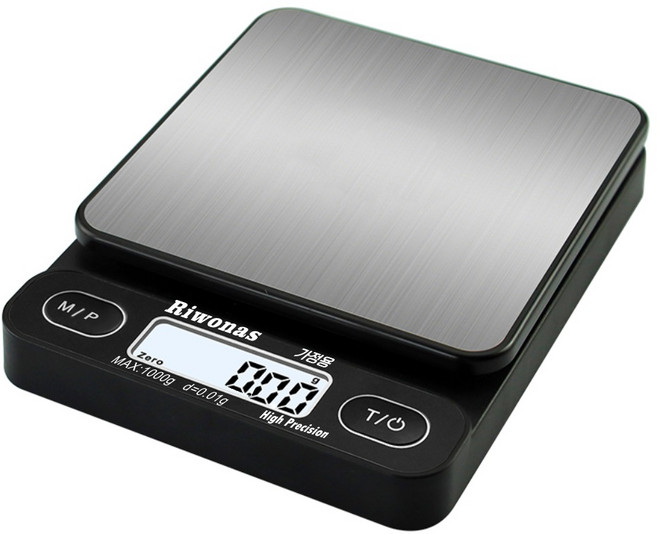 Riwonas 초미니 정밀 전자저울 1kg/0.01g 충전식 가정용 계량전자저울 주방저울, 1세트, MC-K1