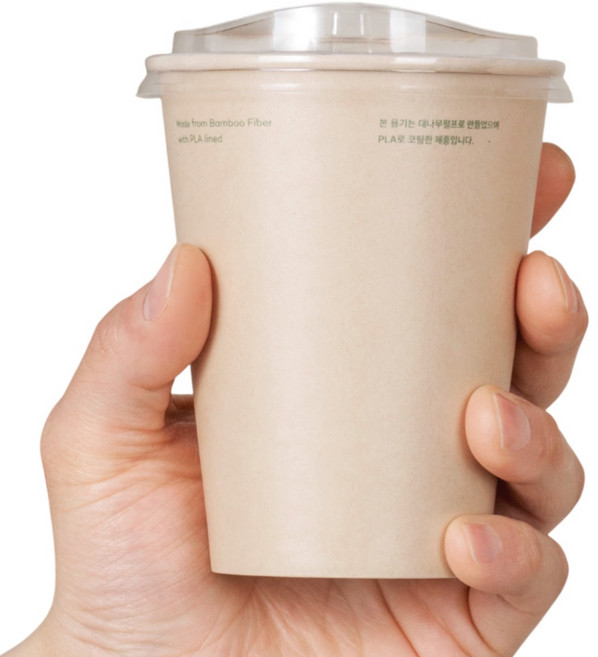 종이컵 리드 세트 아이스 전용 종이컵 PLA개폐형 16온스 세트 양면 PLA코팅 종이컵 생분해, 50세트