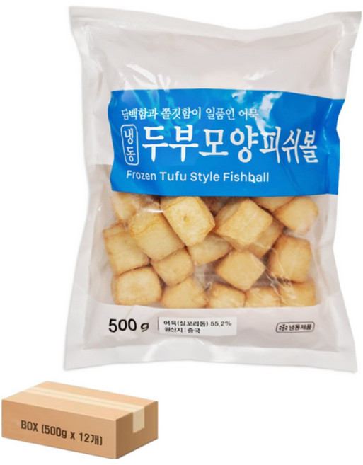 세미원 두부모양 피쉬볼 어묵 (500g), 500g, 12개