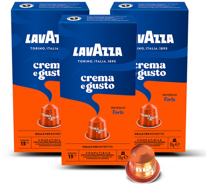 라바짜 네스프레소 호환 캡슐 알루미늄 크레마에구스토 포르테 10개입x3개, 3개, 10개입, 5.5g