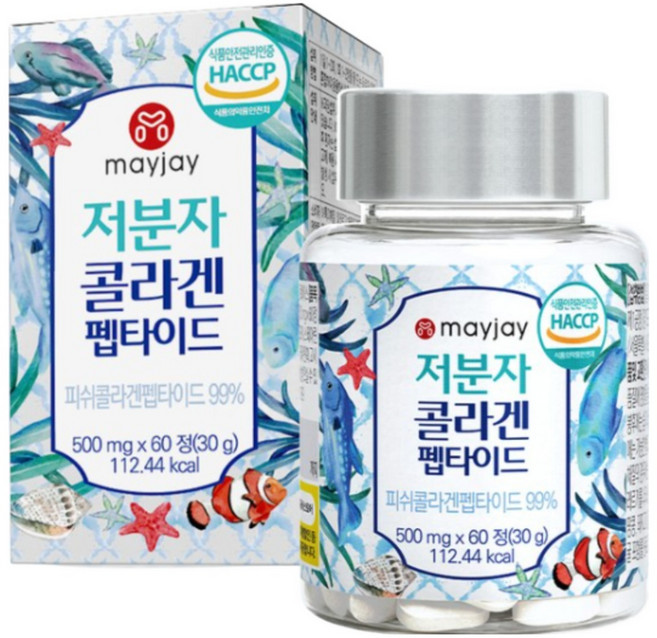 저분자 콜라겐 펩타이드 피쉬콜라겐 99% 300달톤 메이제이, 4개, 60정