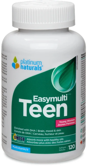 [플래티넘내추럴]고품질 고함량 10대 청소년 여성 종합비타민 120정 2개월분, 1개 - 쿠팡