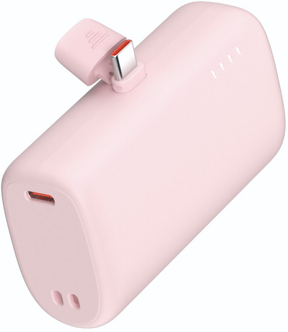 이어맥 10000mAh 대용량 도킹형 PD 22.5W 고속충전 보조배터리, 핑크