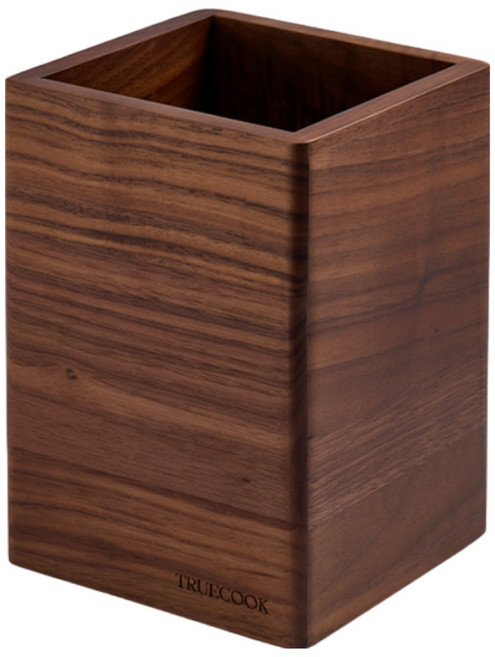 트루쿡 북미산 월넛 실리콘 조리도구통 수납함 360도 멀티함, 1개