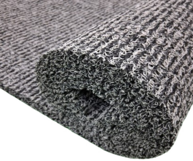 타이탄 현관 베란다 코일 매트 외부용(통풍형) 130x100cm, 그레이 투톤(그레이+블랙), 1개, 두께18mm