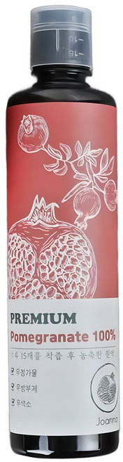 죠애나 석류즙 100% 석류 농축액 원액 주스, 4개, 490ml