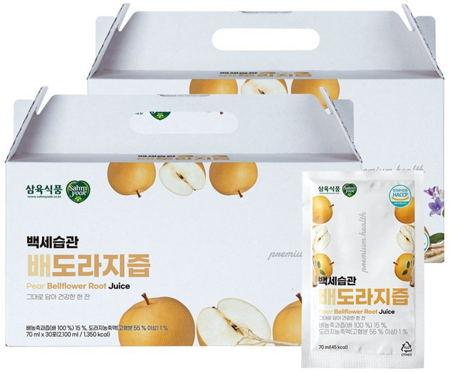 삼육 백세습관 배도라지즙, 60개, 70ml