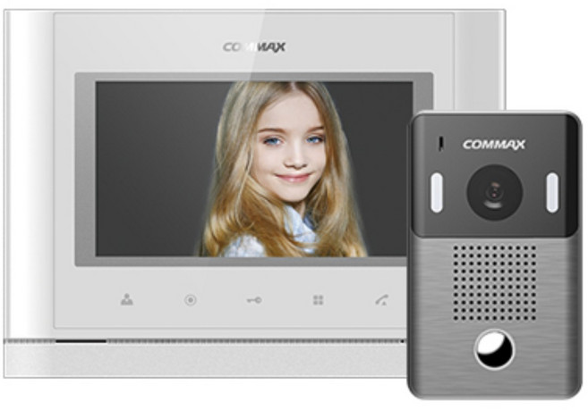 코맥스 7인치 디지털 비디오폰 CAV-77MG 화이트/DRC-4Y 초인종포함 아파트 빌라 교체 설치, CAV-77MG/DRC-4Y 화이트