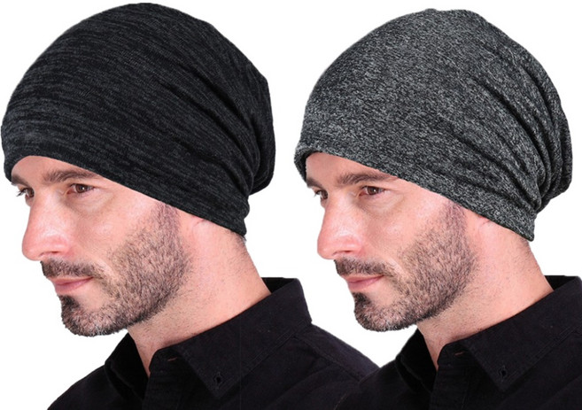 엘마운틴 사계절 주름 롱비니 1+1 보카시패턴 남자 여자 패션 비니 모자