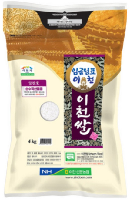[고덕] 25년산 임금님표 이천쌀 알찬미 백미, 4kg, 1개, 상등급