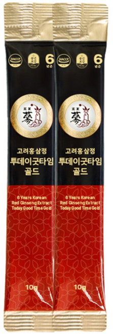 Pnbg 豐年寶鑑 Today Good Time 6年根黃金高麗紅蔘飲隨身包, 10g, 30條