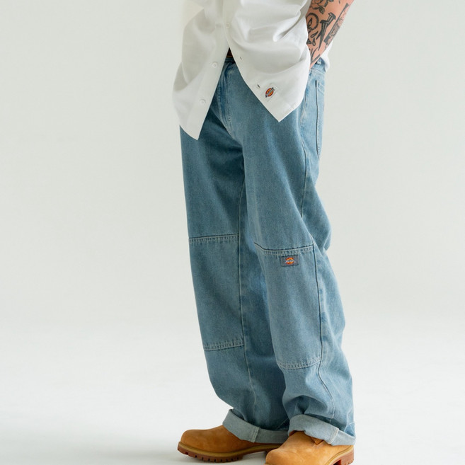 디키즈 DICKIES 더블니 데님 DUR05 라이트데님 청바지
