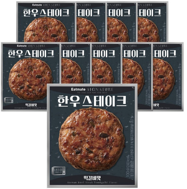 [랭킹닭컴] 잇메이트 한우스테이크 떡갈비맛, 10개, 100g