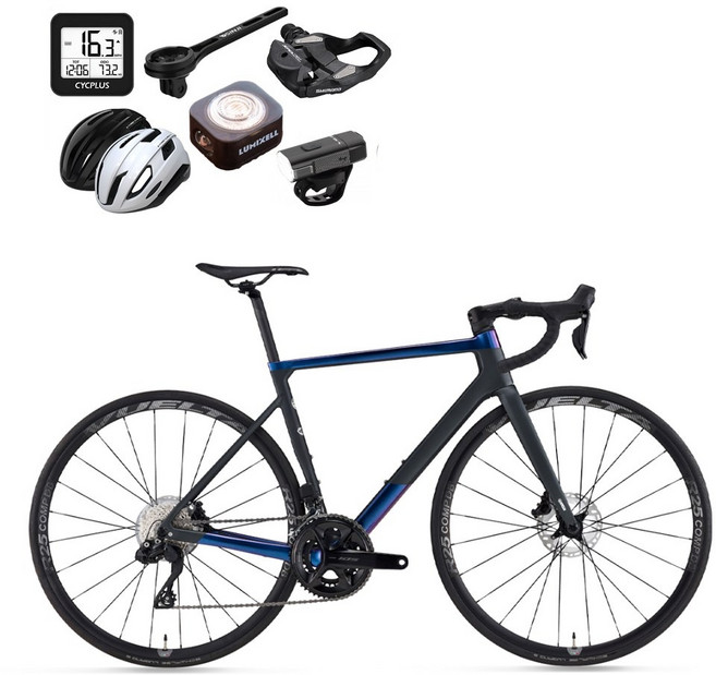 2025 첼로 700C 케인 E7 105 Di2 24단 카본 로드 자전거 조립자전거 99%조립, 스페이스블랙(유광)/코스모블랙(무광), M(490), 1개