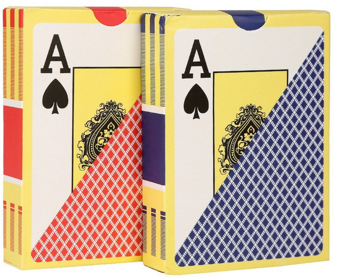 찐굿 1+1 텍사스 홀덤 카드 2p 큰글씨 보드게임 블랙잭 포커 카지노 게임, 블루, 2개