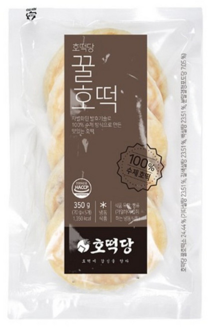 [호떡당] 줄서서먹는 호떡! 꿀호떡! 영양간식 아이간식 식사대용 겨울간식, 350g, 3개