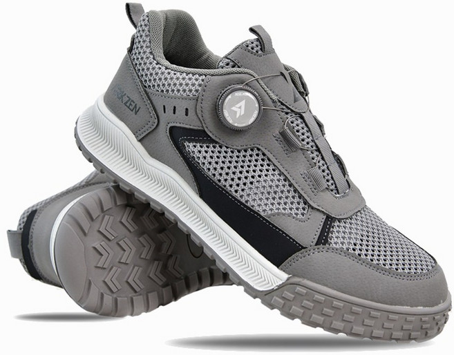 아크젠 703D 다이얼 작업화 그레이 남여공용 실외겸용 메쉬 통풍화