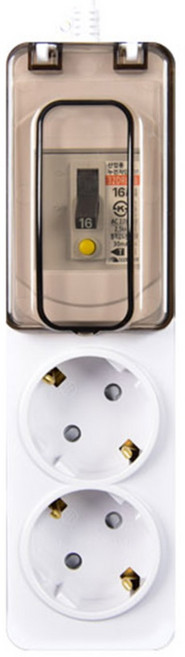 오성정밀 국산 고용량 멀티탭 누전차단 에어컨 냉장고 고전력 고전압, 1개, 고용량누전 2구, 1.5m