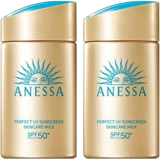 아넷사 퍼펙트 UV 선스크린 스킨케어 밀크, 2개, 60ml
