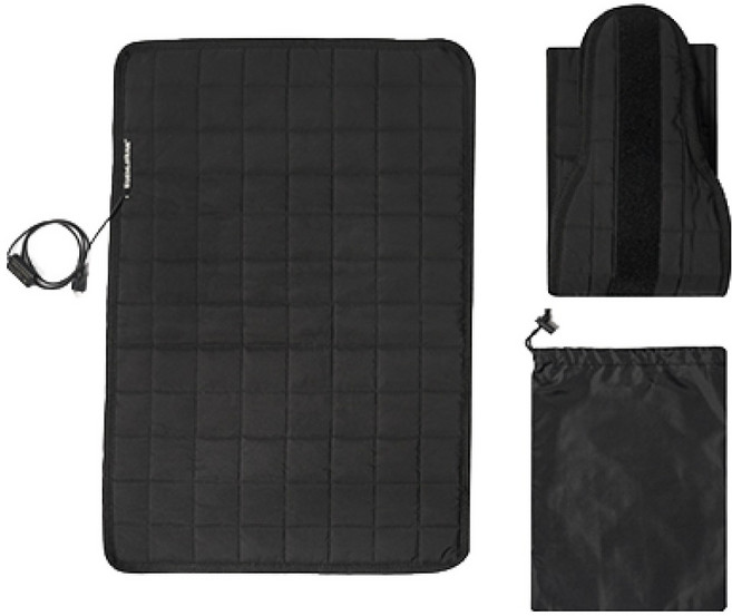 꼼지락 5v 10w 방석 수험생 탄소매트, 600*400(복대 주머니 포함), 검정