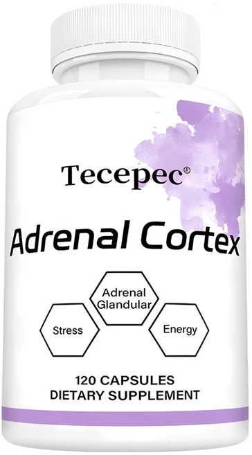 부신 피질 - 코티솔 관리를 위한 소 부신 피질 보충제 - 건강한 부신 기능 면역 체계 스트레스 관리 에너지 피로 완화 및 신진 대사 지원 - 120 캡슐, 60캡슐-3병, 120정 - 쿠팡