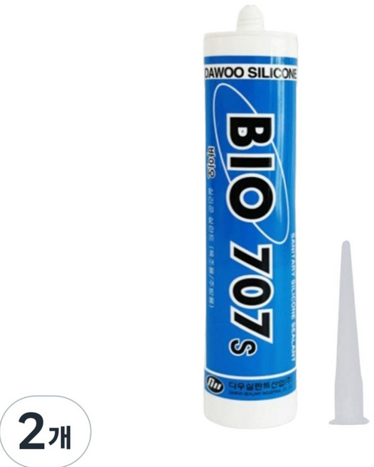 다우실란트 욕실용 실리콘 바이오 707(노즐 포함) 백색, 2개