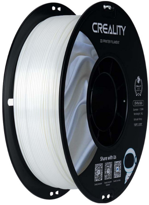 Creality 3D 프린팅 소모품 PLA CR-Silk 실크 소모품 모조 금속 질감 색 하이라이트 소모품 1.75mm 실크 PLA, 흰색