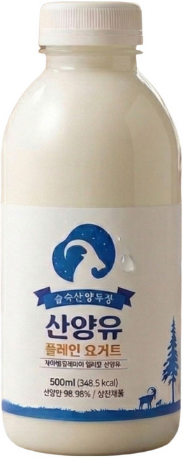 숲속산양목장 산양유 플레인 요거트 500ml, 4개