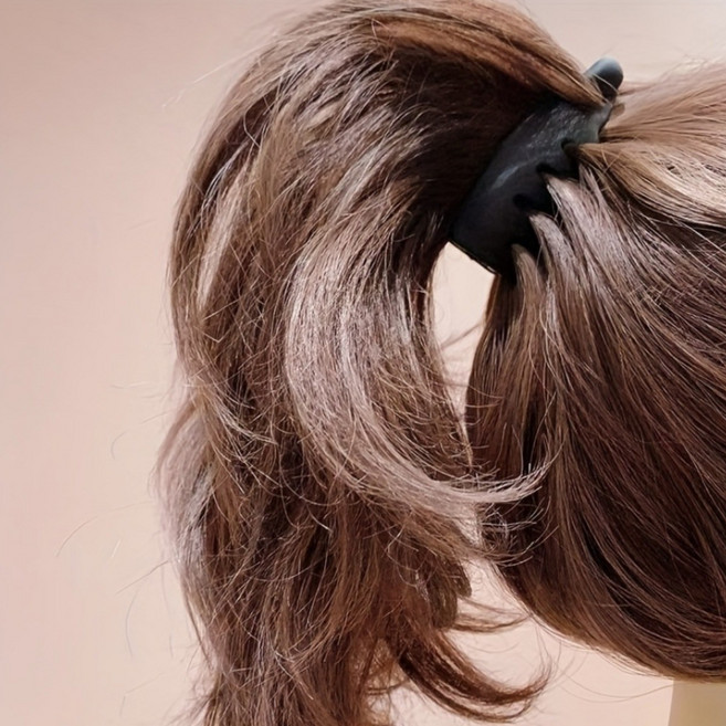여성용 레트로 바나나 헤어 클립 여성용 후두부 업스타일용 미니 샤크핀 2P세트