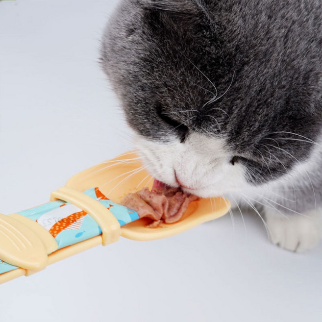 고양이 반려묘 츄르 짜개, 2개, 그린+그린