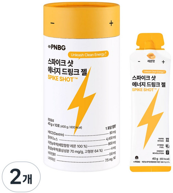 풍년보감 스파이크 샷 에너지젤 10p, 400g, 2개