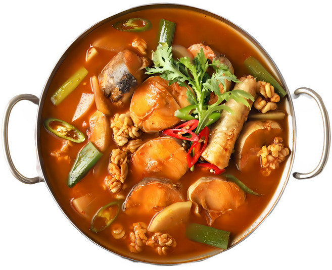 푸딩프렙 얼큰 동태탕 600g 명태곤이 북어육수 밀키트 간편조리세트, 1개