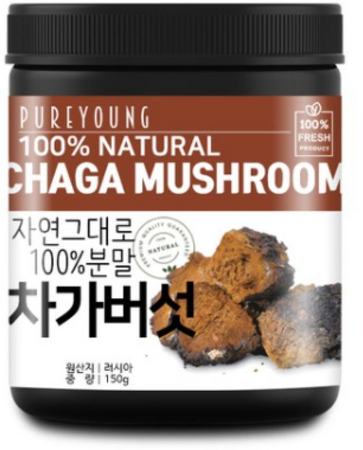 퓨어영 러시아 차가버섯 분말 150g, 1개