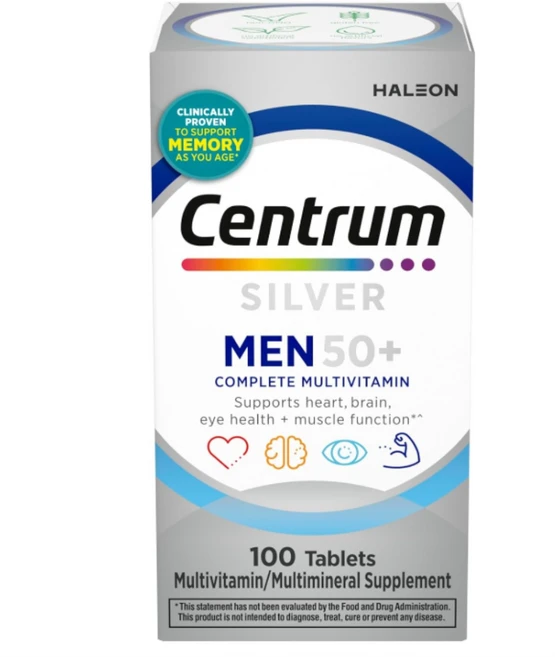 센트룸 실버(시니어) 포맨 50+ 남성 종합비타민 100정 x2개 세트 미국 LA 직배송 정품, 2개 - 쿠팡
