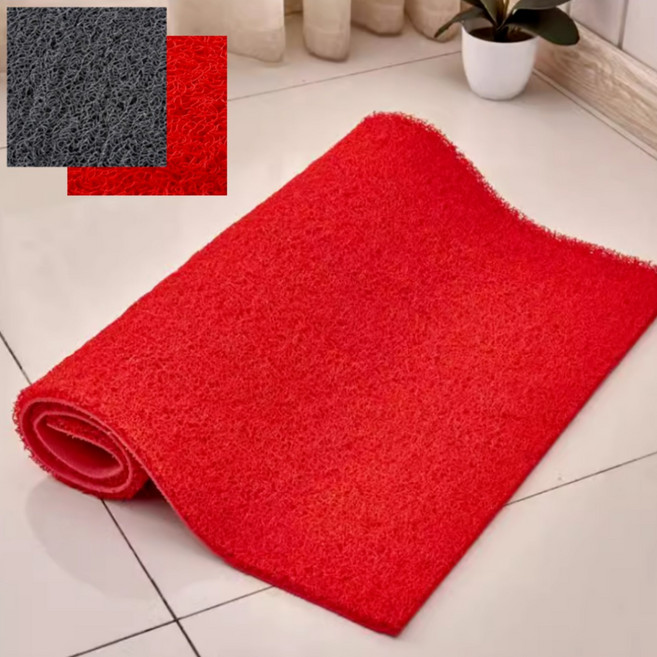 타미s 현관 매트 업소용 매장용 사무실 코일 발판 입구 발매트, 1개, 산뜻 레드