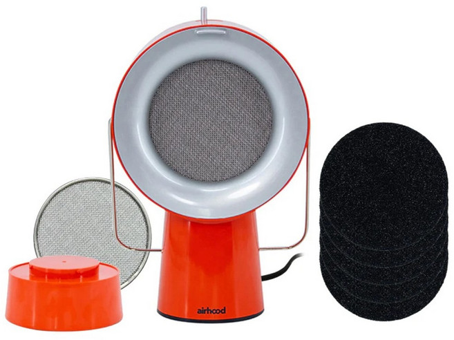 Airhood 이동식 무선 미니후드 탁상용 테이블 후드, 단순배송상품, Cadmium Orange