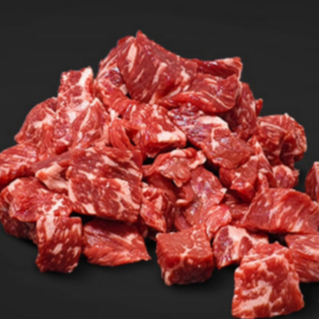 삼형제고기 국내산 소고기 국거리용 냉장 육우 깍뚝썰기, 500g, 1개