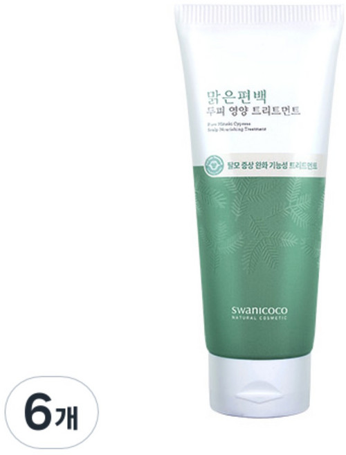 스와니코코 맑은편백 두피 영양 트리트먼트, 200g, 6개