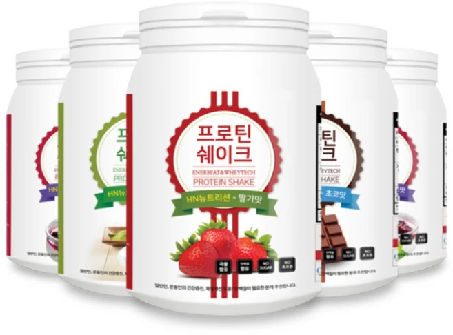 1+1 HN뉴트리션 프로틴쉐이크 4종/단백질간식/식사대용, HN 프로틴쉐이크(딸기맛), HN 프로틴쉐이크(초코맛), 600g - 쿠팡