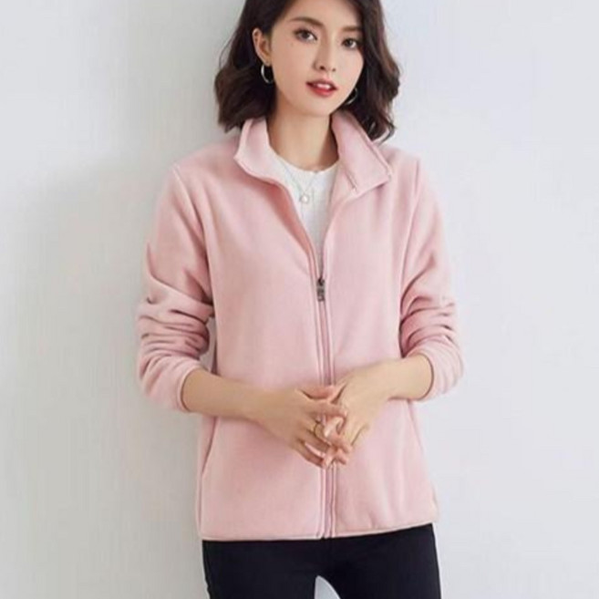 ORZQU 여성 가을 겨울 캐주얼 클래식 후리스자켓 루즈핏 따뜻한 보온 아우터