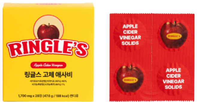 링글스 고체 애사비 캔디 제로슈가 사과초모 고압축 캔디 1박스 28정, 2개, 28회분