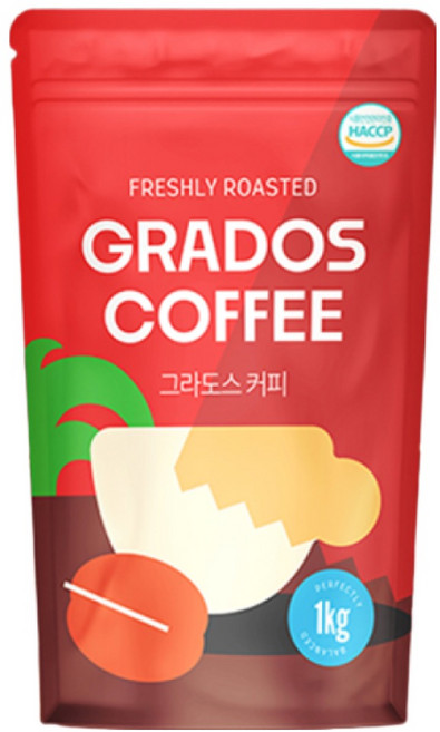 다크 블렌드 브라질 콜롬비아 에티오피아 원두커피 커피콩 맛있는 고소한 신선한 그라도스커피, 1개, 1kg, 홀빈(분쇄안함)