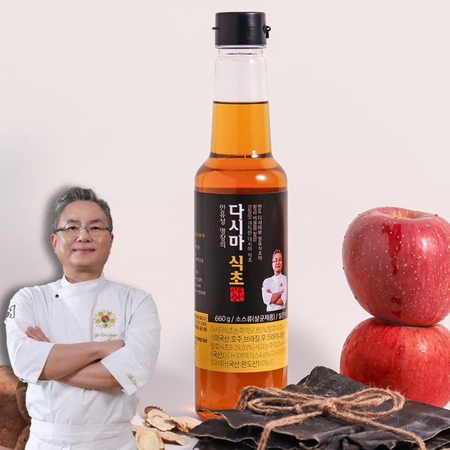 안유성 명장 자연담은 다시마식초 660g 2병, 2개